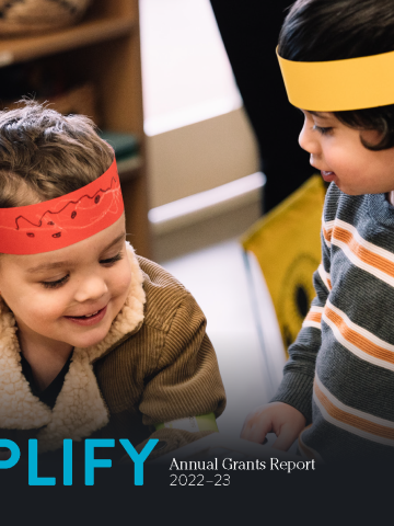 Cover of IPF 2023 report showing 2 pre-school aged boys talking