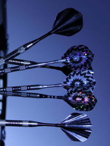 Darts in a dart board