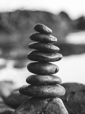 Smooth stones stakced on top of each other